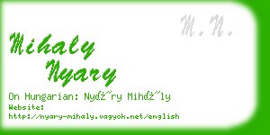 mihaly nyary business card